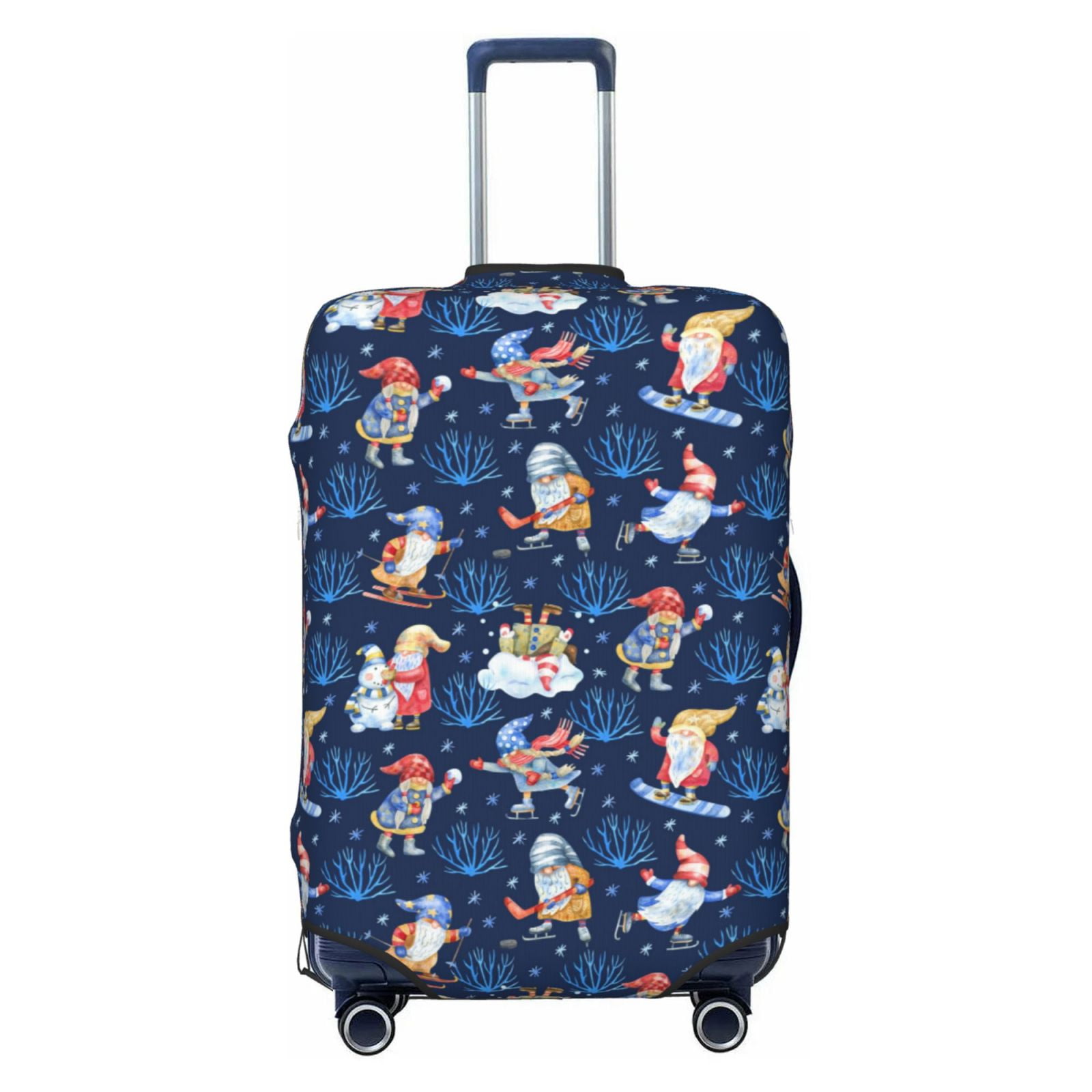 JUNZAN Winter old man Playtime Print Washable Luggage Cover Fashion