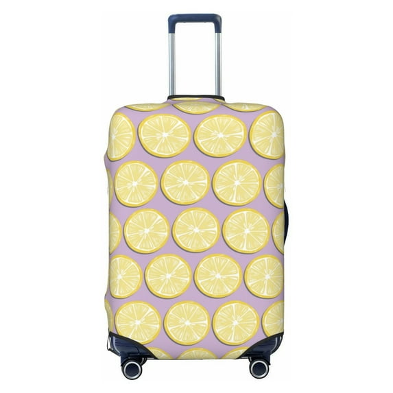 JUNZAN Yellow Lemon Slices Print Washable Luggage Cover - Fashion Suitcase Protector Fits 18-32 Inch Luggage