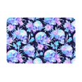 JUNZAN flower Skull star Custom Funny Doormat Personalized Door