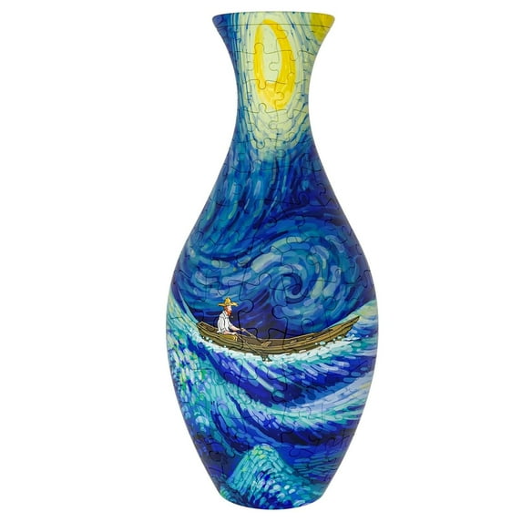 JUNZHIDAO 3D Puzzle Planter Vase for Home Decoration, 160 Pieces DIY Flower Vase - Perfect Housewarming Gift(Small Boat)