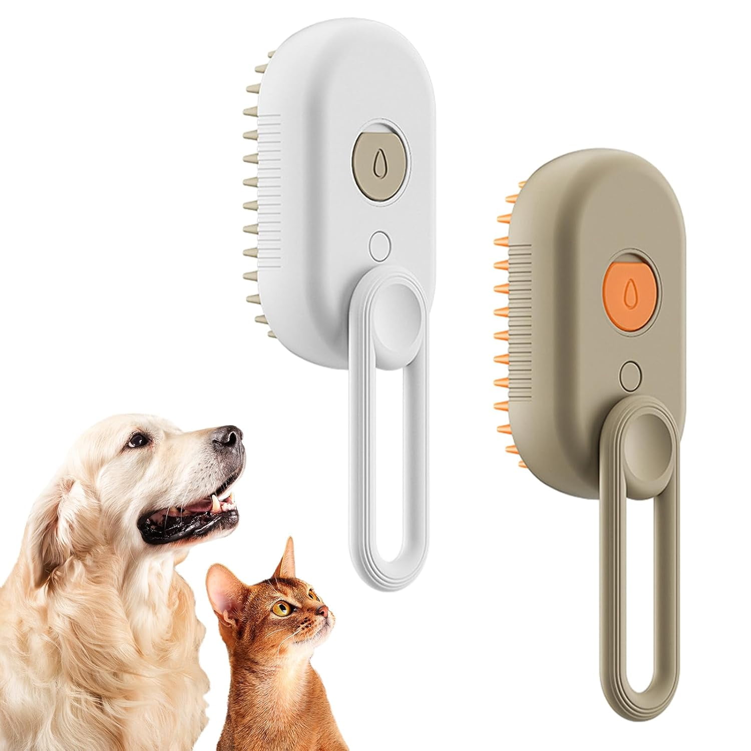 JUNZHIDAO 4 in 1 Cat Steam Brush for Shedding Cat Steam Brush Spritz