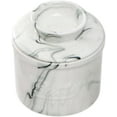 thumbnail image 1 of JUNZHIDAO Butter Crock for Counter with Water, French Butter Keeper for Spreadable Butter Ceramic Butter Dish with Lid for Countertop, Butter Container Holder, Home Kitchen Decor (Black Marble, M), 1 of 7