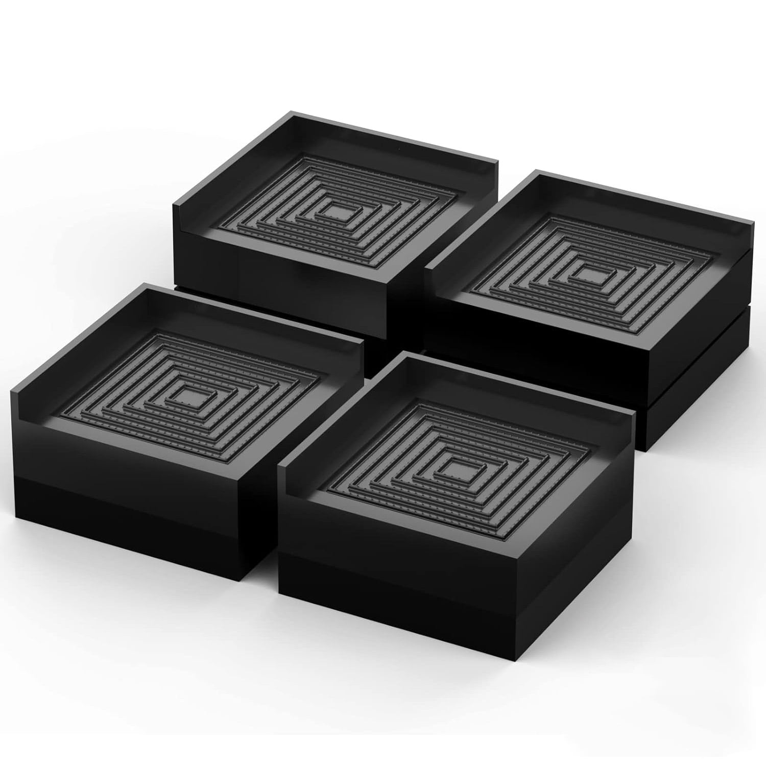 JUNZHIDAO Furniture Risers 4-Pack, Heavy Duty Adjustable Bed/Sofa Leg ...