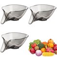 thumbnail image 1 of JUNZHIDAO Kitchen New Multifunctional Drain Basket, Kitchen Sink Food Collector Strainer Bowl With Spout,Suitable for Food Filter Cleaning Fruit and Vegetable Drainage Basket Funnel (3PCS, Gray), 1 of 6