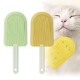 thumbnail image 1 of JUNZHIDAO Pet Cat Tongue Comb, New Cat Grooming Brush for Indoor Cats Shedding Cat Brush for Long Haired Cats, Cartoon Ice Cream Cat Fur Remover Comb for Cats Grooming (Green+Yellow), 1 of 7