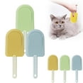 thumbnail image 1 of JUNZHIDAO Pet Cat Tongue Comb, New Cat Grooming Brush for Indoor Cats Shedding Cat Brush for Long Haired Cats, Cartoon Ice Cream Cat Fur Remover Comb for Cats Grooming (Green+Blue+Yellow), 1 of 7