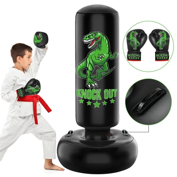 JUOIFIP Kids Inflatable Punching Bag, 66", 2.5 lb, Green