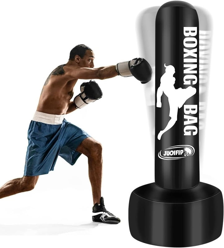 JUOIFIP Standing Punching Bag for Adults 69'' Heavy Bag with Stand