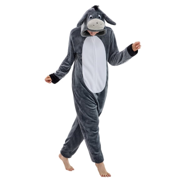 JUOLOET Unisex Adult Onesie Pajamas Donkey Animal One Piece Snug Fit ...