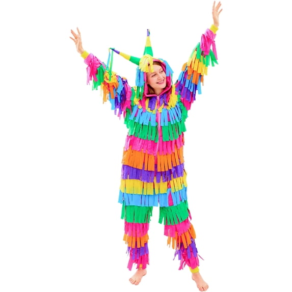 JUOLOET Unisex Adult Onesie Pajamas Piñata Animal One Piece Snug Fit Halloween Costume Sleepwear Homewear(Piñata,X-Small)
