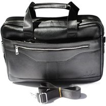 JUPA Place Genuine Leather Briefcase Laptop Bag - Messenger Bag Briefcase with Shoulder Strap - 16 Inch Briefcase