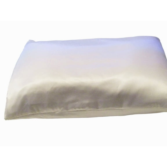 JUPA Place Luxurious Satin Silk Pillowcase Pair - Soft & Breathable 20 x 26 Inch Pillow Cover for Standard Size Pillows White Silky Smooth Pillowcases for Hair & Skin (2-Pack)