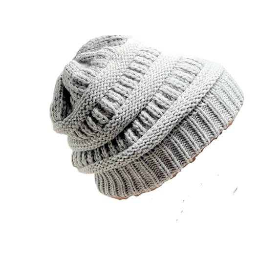 JUPA Place Satin Lined Winter Hats Cable Knit Beanie - Chunky Cap for All Types of Hair Cable Thick Warm Knit Hat for Women
