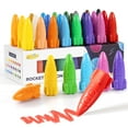 thumbnail image 1 of Jupitearth 24 Ct Non-Toxic Washable Rocket Crayons for Toddlers, Easy-to-Hold Gifts & Mess-Free Art Supplies for Little Hands,Back to School Supplies, 1 of 9