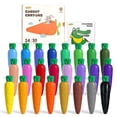 thumbnail image 1 of JUPITEARTH  Clearance 24Ct Carrot Crayons for Toddlers,Non Toxic Beeswax Crayons with 30-Page Coloring Book&Stickers&120 PDF Pages,Back to School Supplies,Ideal Gift, 1 of 8