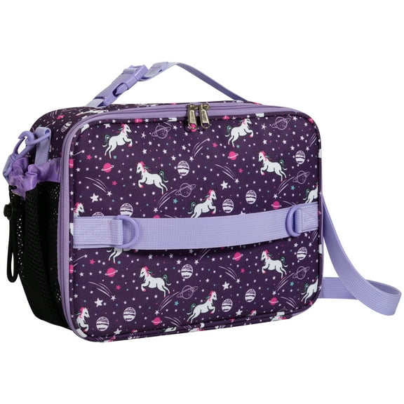 JUPSK Insulated Lunch Bag for Unisex, Unicorn Theme, Zipper Pockets, Bottle Holder, 1 Count