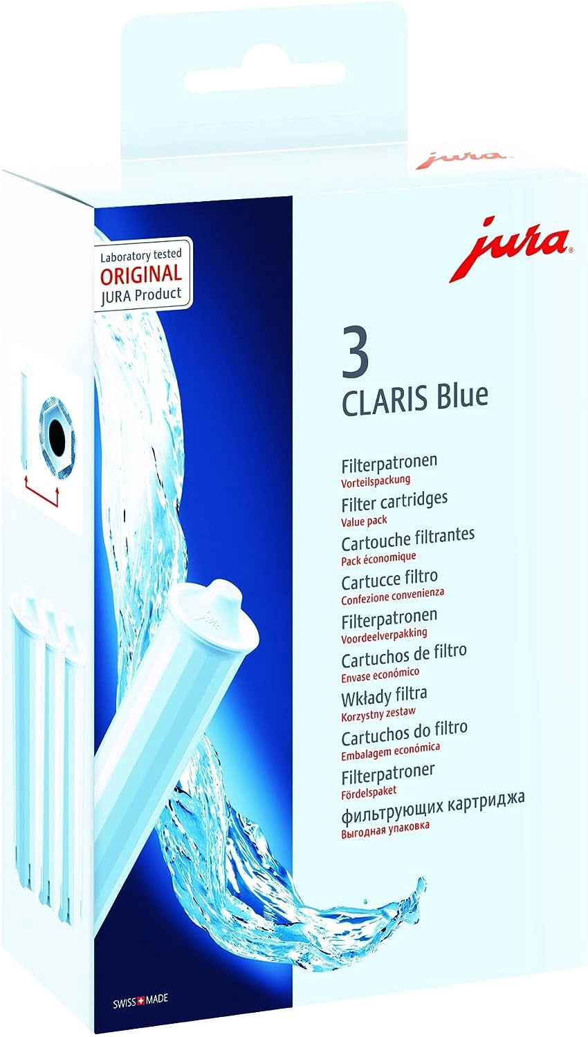 Jura - Brandclub - Jura 71312 Claris Water Filter, Pack of 30. Blue