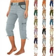 thumbnail image 1 of JURANMO Cargo Pants Women Baggy Parachute Pants Trendy Y2K Capris Streetwear Summer Casual Drawstring Hiking Cropped Pants with Multi Pockets Yellow S Today Prime Sales, 1 of 8