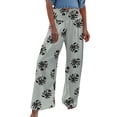 thumbnail image 1 of JURANMO Clearance Sale,Women High Waisted Cotton Linen Palazzo Pants Dressy Trendy Wide Leg Long Lounge Pant Trousers with Pocket, 1 of 7