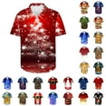 thumbnail image 1 of JURANMO Deals Of The Week Christmas Tree Shirts for Men Casual Button Down Hawaiian Shirts Xmas Funny Short Sleeve Tops Tropical Vacation Holiday Beach Shirt Green XXXXXL, 1 of 6