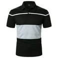 thumbnail image 1 of JURANMO Fashion Polo Shirts for Men Color Block Short Sleeve T-shirts Summer Holiday Golf T Shirts Today's Deals S-Black#High quality polo shirts M, 1 of 9