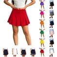 thumbnail image 1 of JURANMO Girls Pleated Mini Skirts Elastic High Waisted Summer A-Line Skirts Lightweight Skater Skirt Fashion Streetwear Skirts for Girl Green 130, 1 of 10