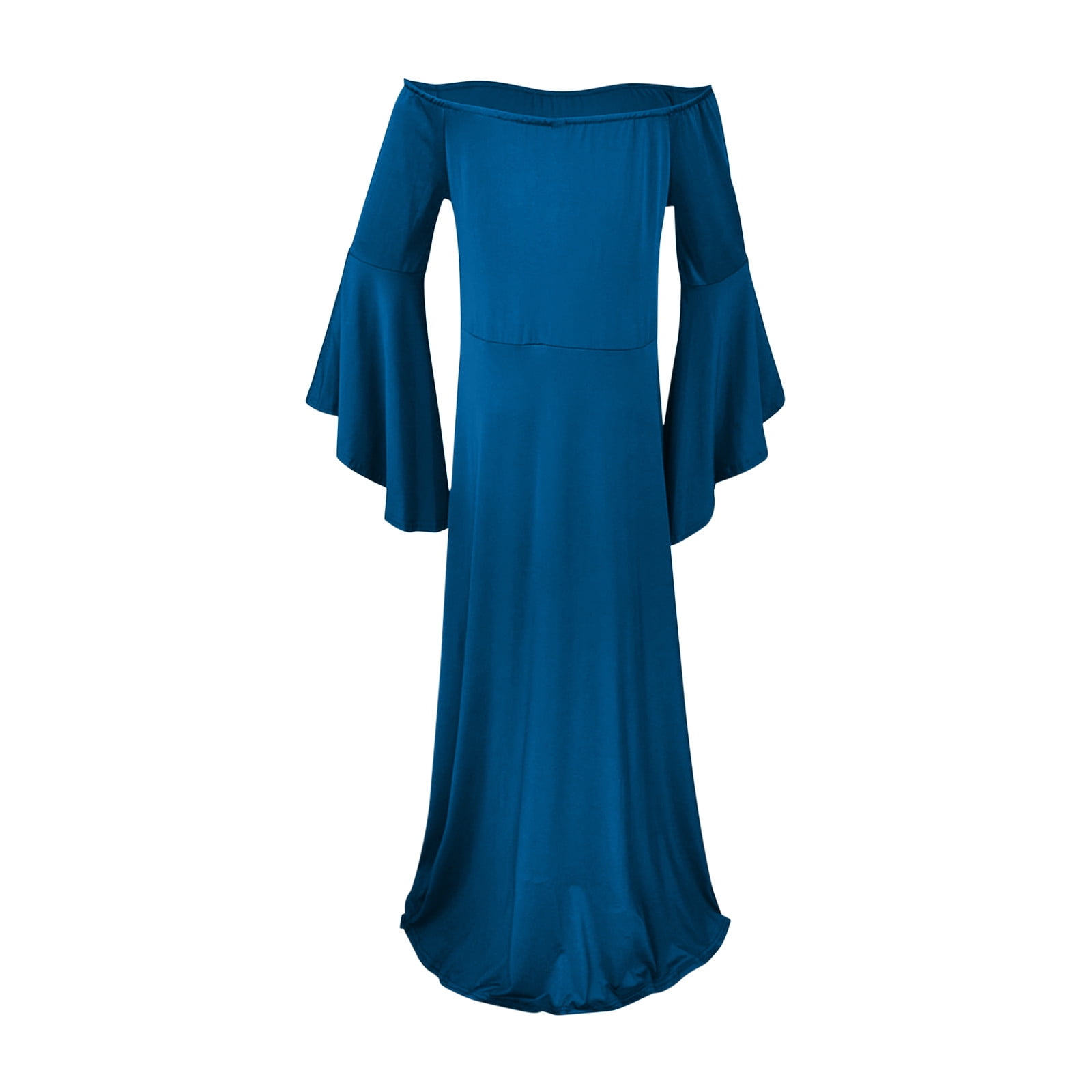 JURANMO Maternity Dress Cold Shoulder Long Ruffle Sleeve Plus Size Nursing  Maxi Dresses Ruffle Floor Length Long Dress for Baby Shower Photoshoot -  Walmart.com