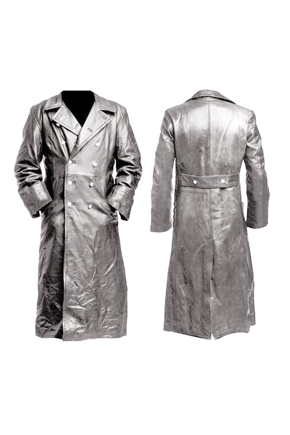 Men's Lapel Collar Leather Jacket Motorcycle Lightweight Faux Leather Outwear,Mens 2024 Trendy Casual Solid Color Button Long Jacket Slim Artificial Leather Jacket Vintage Pockets Coat