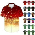 thumbnail image 1 of JURANMO Men's Short Sleeve Holiday Button Down Shirts Funny Christmas Graphic Tees Tops Loose Casual Lapel Hawaiian Shirts Xmas Outfits Red S Deals Of The Day Clearance Prime, 1 of 6