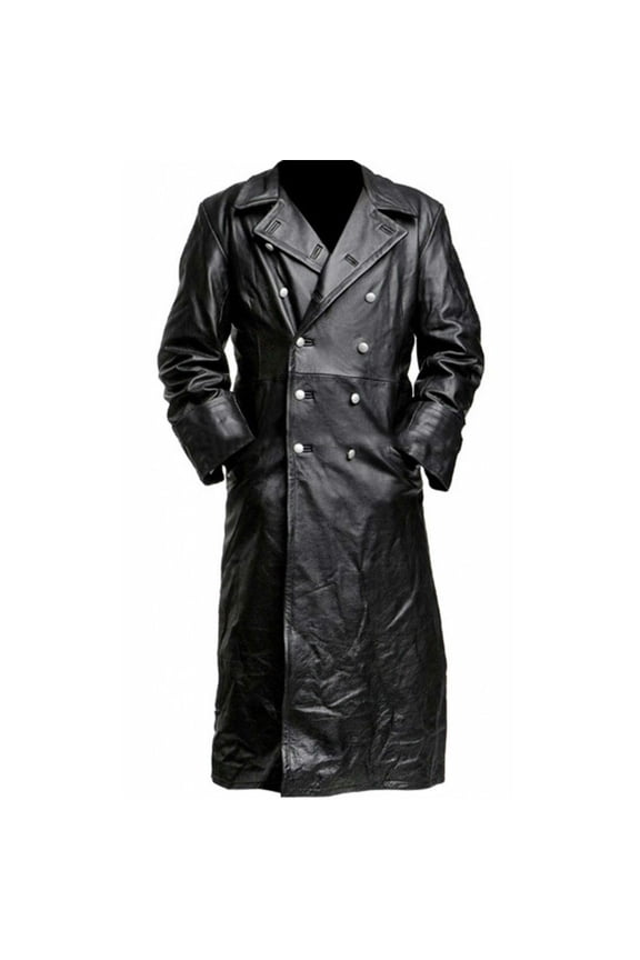 Men's Vintage Lapel Collar Leather Jacket Motorcycle PU Jacket and Coat,2024 Winter Mens Trendy Button Pockets Long Outwear Casual Solid Color Motorcycle Slim Leather Jackets