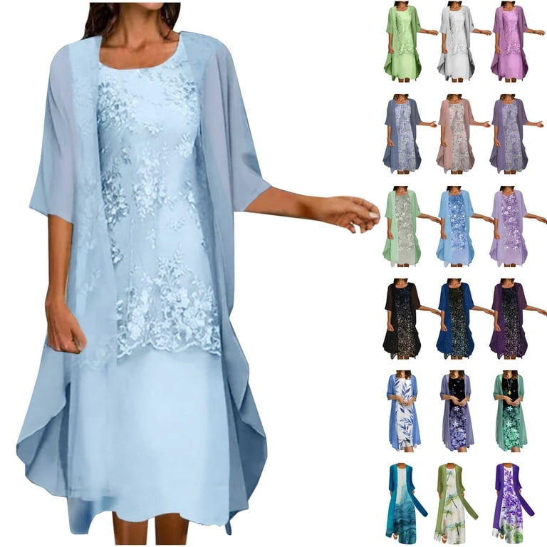 JURANMO Mother of the Bride Dresses,Womens Two-Piece Set