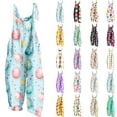 thumbnail image 1 of JURANMO Prime Sales Overalls for Women 2025 Easter Linen Jumpsuits with Pockets Summer Vacatio Outfits Casual Shoulder Strap Rabbit Egg Graphic Print Rompers Multicolor M, 1 of 6