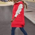 thumbnail image 1 of JURANMO Puffer Vest Women Plus Size,Womens Light Weight Classic Hooded Solid Color Warm Down Jacket Large Size Long Coats with Zip Pockets 2024 Winter Trendy Waistcoat Sleeveless Vest with Full Zipper, 1 of 5