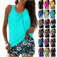 thumbnail image 1 of JURANMO Swimsuits for Women 2025, Summer Beach Sleeveless Tank Top & Tummy Control Swim Shorts 2 Piece Sets Vacation Tankini Bathing Suits Multicolor XL Sales of The Day, 1 of 7