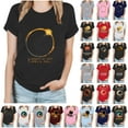thumbnail image 1 of JURANMO Weekly Sale Solar Eclipse Shirts for Women 2024 Total Eclipse T-Shirt Summer Casual Round Neck Short Sleeve Blouse Shirts Cotton Comfy Basic Tees Tops White XXXL, 1 of 4