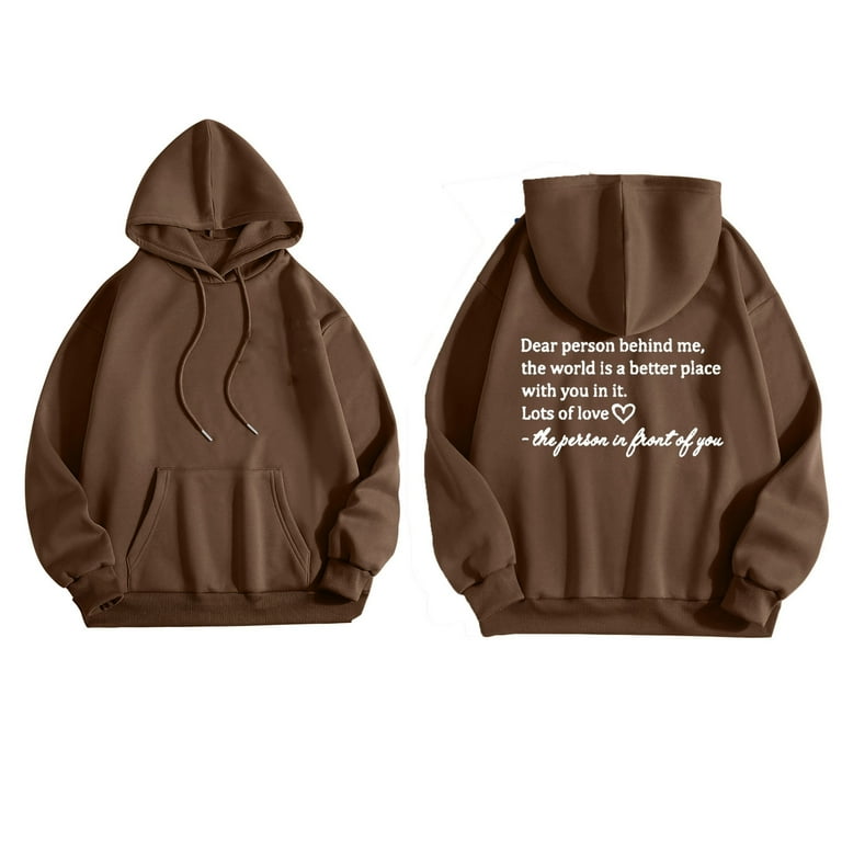 Loose Letter Long Sleeve Hooded Sweatshirt Loose Letter Long Sleeve Hooded Sweatshirt
