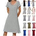 thumbnail image 1 of JURANMO Womens Casual Short Sleeve Tshirt Sleep Dress with Built in Bra Soft Comfy Loose Nightshirt Casual Round Neck Nightgowns Gray M Winter Clearance Prime, 1 of 8