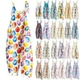 thumbnail image 1 of JURANMO Womens Easter Cute Bunny Eggs Print Outfit 2025 Spring Holiday Clothes Casual Cotton Linen Jumpsuits Loose Fit Wide Leg Rompers Overalls Multicolor XXXXL Today's Lightning Sales, 1 of 6