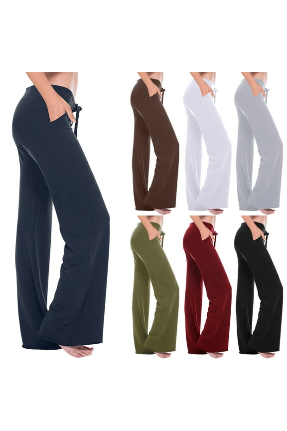 Womens Flare Yoga Pants Soft Comfy Stretch High Waist Pant 2025 Fall Winter Fashion Trouser Lightning Sales Army Green 4XL