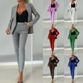 thumbnail image 1 of JURANMO Womens Two Piece Sets Work Office Dress Pants Suits Dressy Business Casual Outfits Double Breasted Blazer Jacket Formal Sets with Pockets Coffee L Clearance Sales Today Sales Prime, 1 of 9