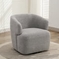 thumbnail image 1 of JURANYAZHU 30 inch Swivel Barrel Chair, Upholstered in Soft Chenille Fabric for Living Room, Bedroom, or Office Accent Seating,Gray, 1 of 9