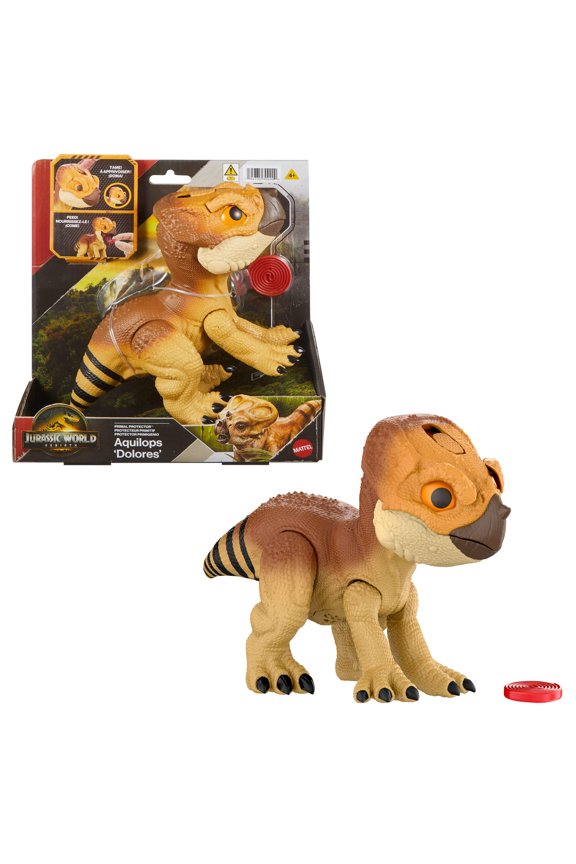Rebirth Primal Protector Aquilops Dolores Interactive Dinosaur Toy, Attack & Sounds
