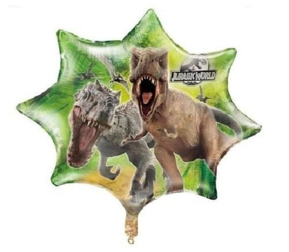 JURASSIC World DINOSAUR DINO T-REX Starburst 28" Birthday Party Mylar Balloon