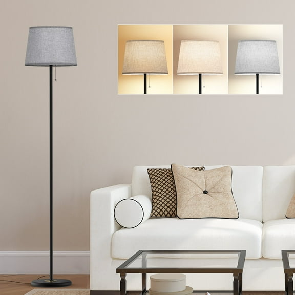 JURULU Traditional Standing Floor Lamp for Living Room with a 9W Bulb-3 Color Temperatures Included, perfect for Bedroom, Study Room, Corner