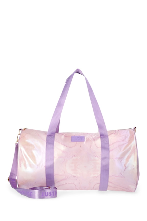 Girls Print Round Duffle Bag, Pink