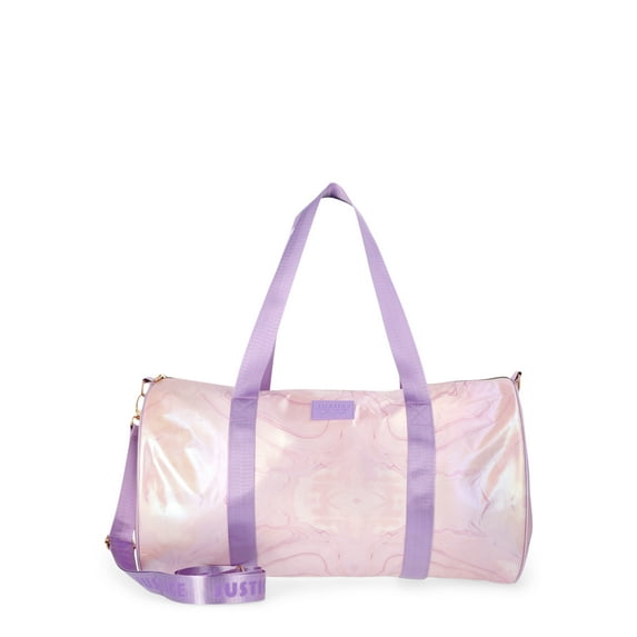 Justice Girls Print Round Duffle Bag, Pink