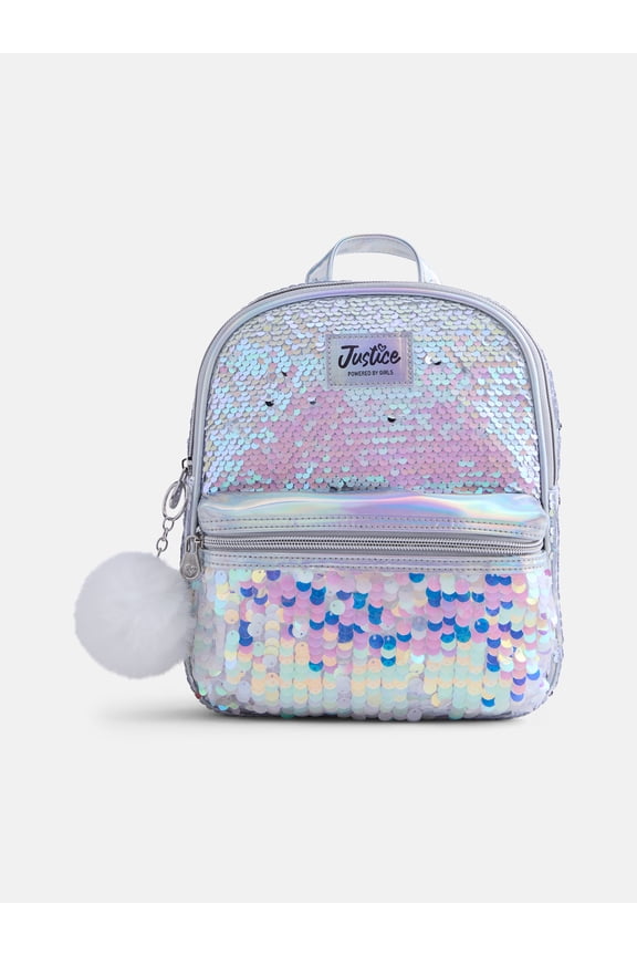 Girls Pocket Mini Backpack, Iridescent