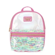 Girls Silver Pocket Mini Backpack