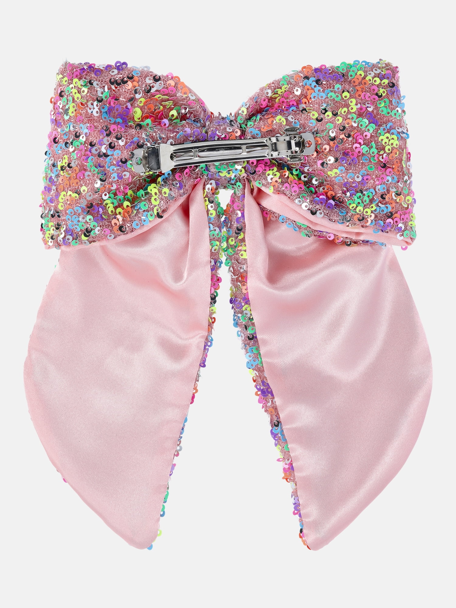 Justice Girls Sequin Bow Barrette Clip, Multi-Color