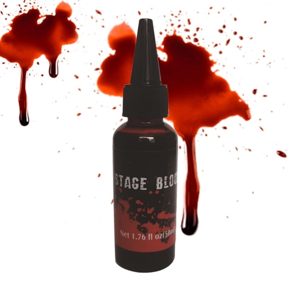 JUSEO 50ml Halloween Fake Bloods Plasma Prop In Dropper Bottle And Spray Bottle For Spooky Effects Halloween Decor